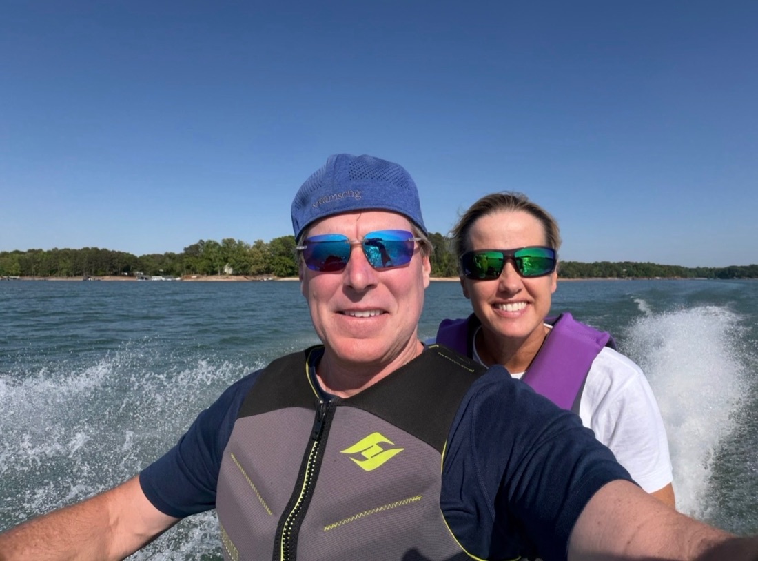 Out on the boat on Lake Hartwell
